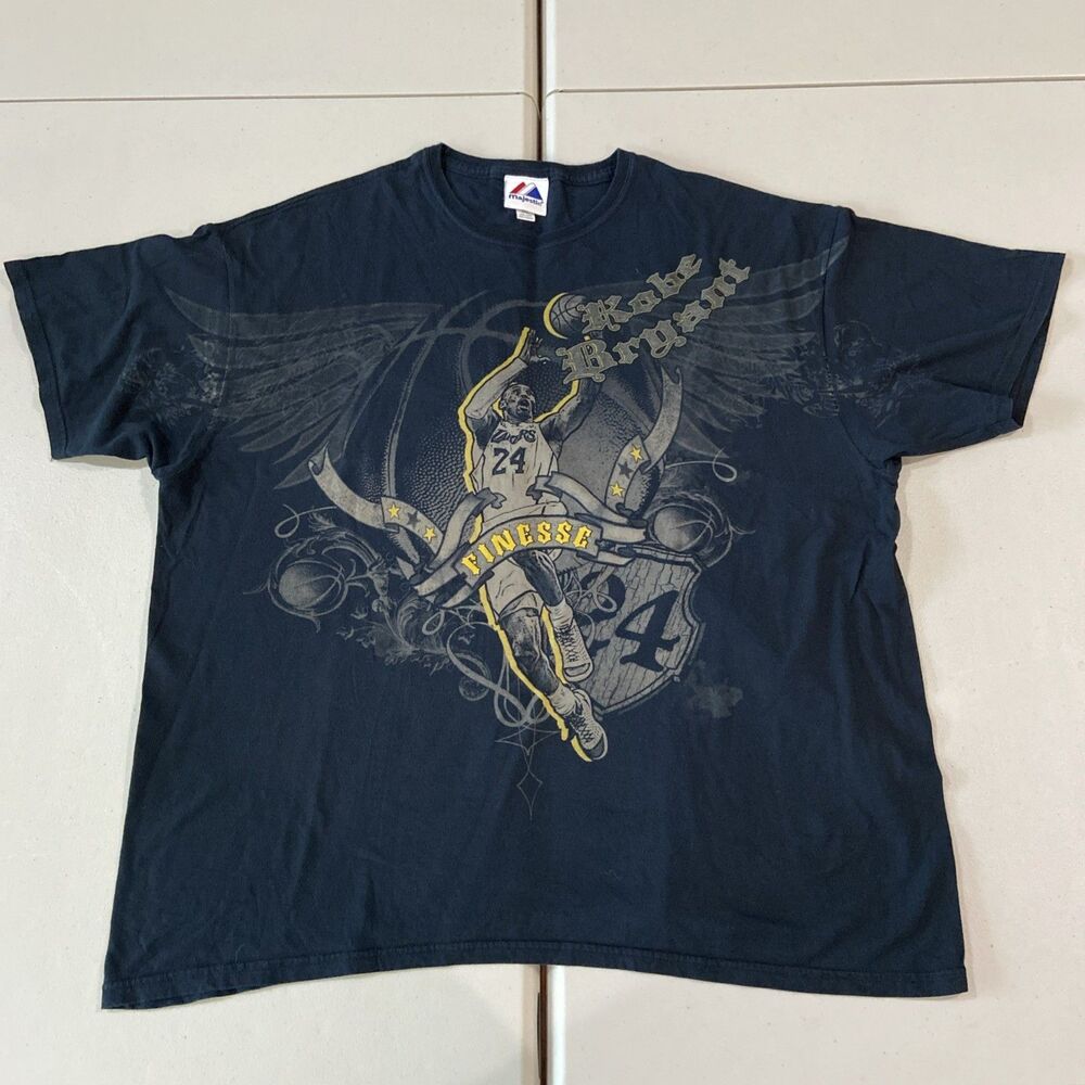 Majestic Kobe Y2K Finesse NBA Lakers Black T Shirt 2XL
